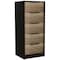 Tuhome Kaia 5 Drawer Dresser, Vertical Dresser, Black/Pine CWC4762 - alternate 8